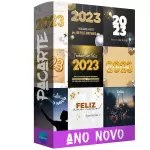 Pacote de 12 Artes Editáveis no Canva para o Ano Novo
