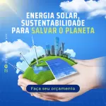 Pack para energia solar com 30 artes editáveis no canva