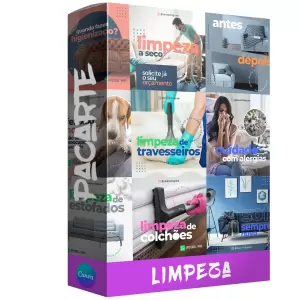 Pacote de 11 Artes Editáveis no Canva para Limpeza de Estofados